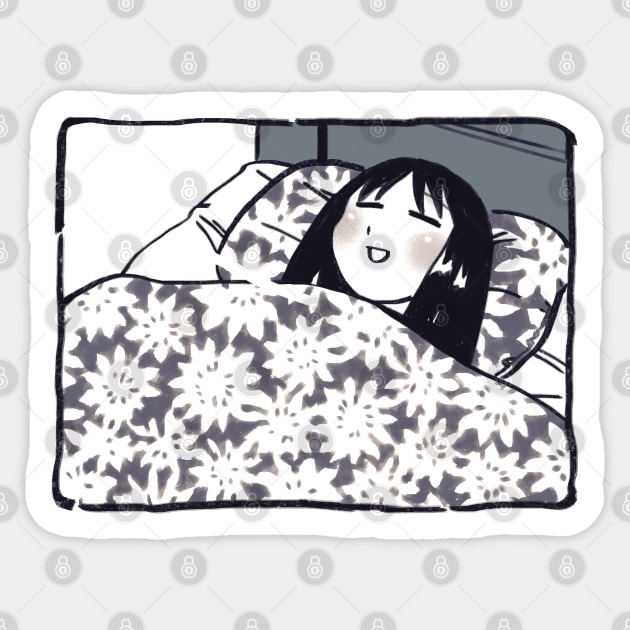 I draw happy sleepytime osaka  / funny azumanga daioh manga panel Sticker by mudwizard